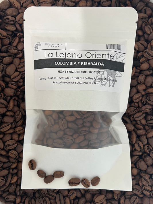 Sample pack 3 oz of El Lejano Oriente - Honey Anaerobic Process Speciality Coffee Colombia